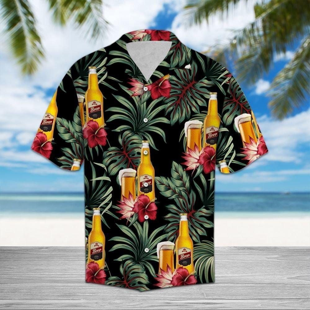 Felacia [Hawaii Shirt] Drink Beer Get Good Time Hawaiian Aloha Shirts-ZX1907